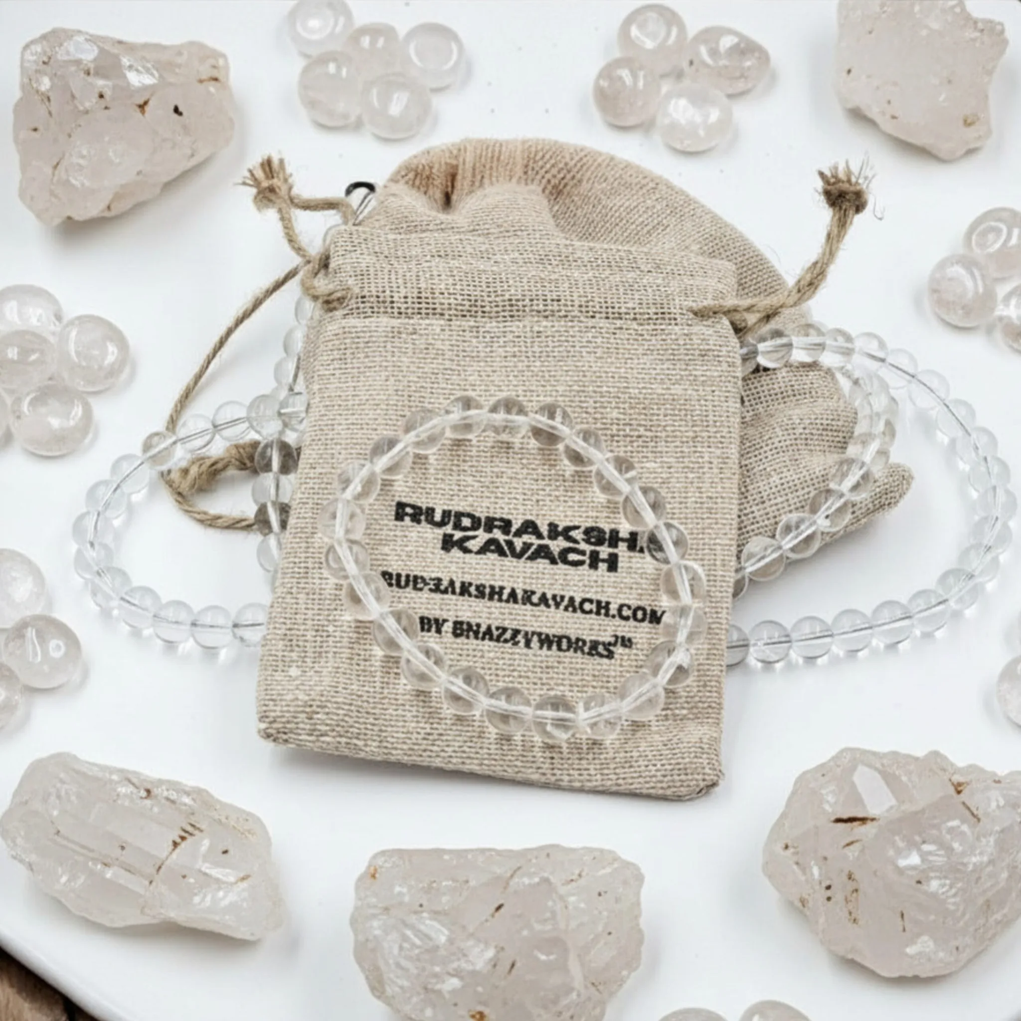 Sphatik (Clear Quartz) Crystal Bracelet
